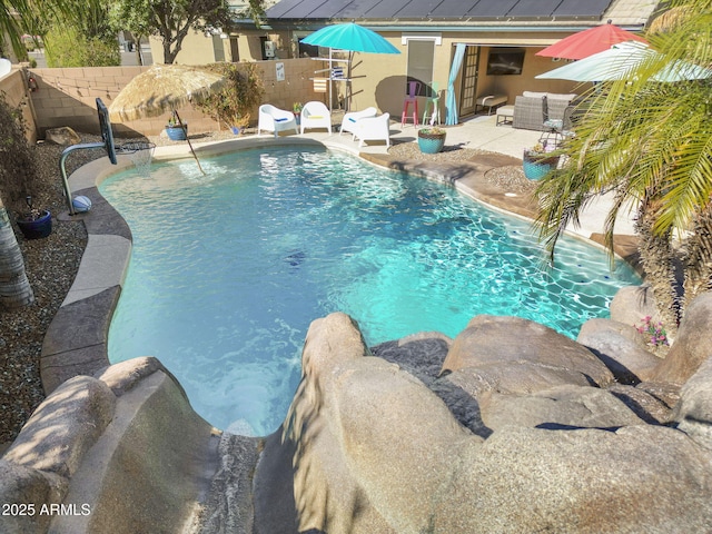 4111 S Dewdrop Ct, Gilbert, AZ 85297 - view of pool with an outdoor hangout area and a patio