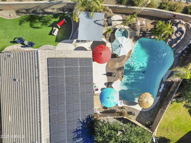 4111 S Dewdrop Ct, Gilbert, AZ 85297 - drone / aerial view of a pool area