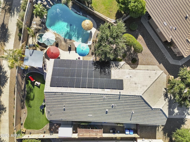 4111 S Dewdrop Ct, Gilbert, AZ 85297 - view from above of property featuring a pool