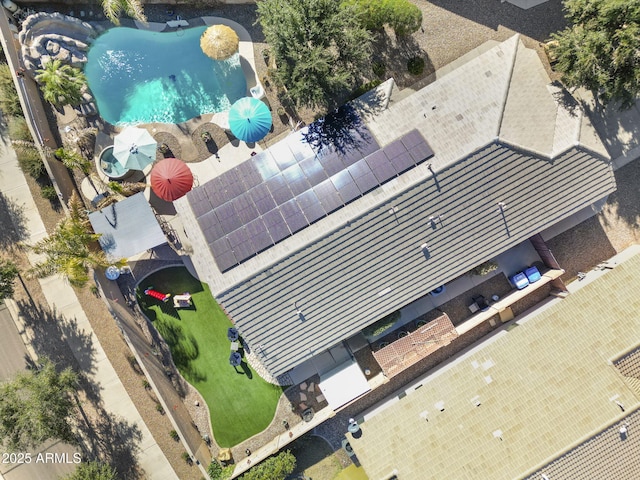 4111 S Dewdrop Ct, Gilbert, AZ 85297 - aerial view of property and surrounding area featuring a pool area