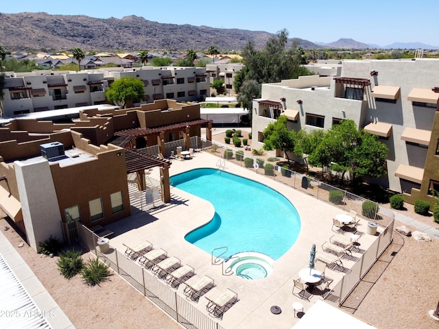 3434 E Baseline Rd Unit 214, Phoenix, AZ 85042 - community pool with a patio, a mountain view, and a residential view