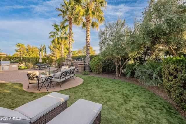 view of yard with a patio