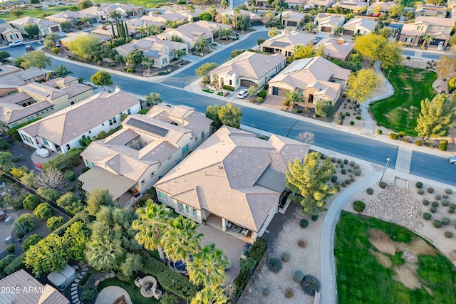 aerial view with a residential view