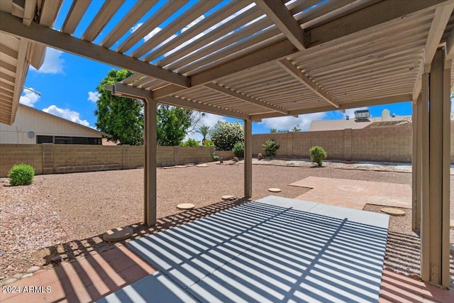 view of patio / terrace with a pergola