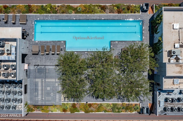 7180 E Kierland Blvd Unit 314, Scottsdale, AZ 85254 - drone / aerial view of a pool area