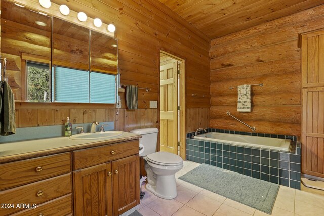 703 N Chaparral Pines Dr, Payson, AZ 85541 - full bath featuring a bath, toilet, tile patterned floors, and vanity