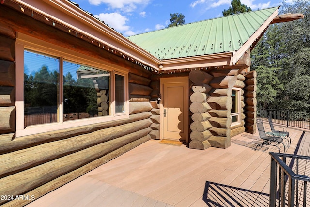 view of wooden deck