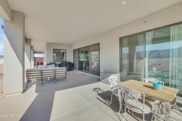 view of patio / terrace with an outdoor hangout area