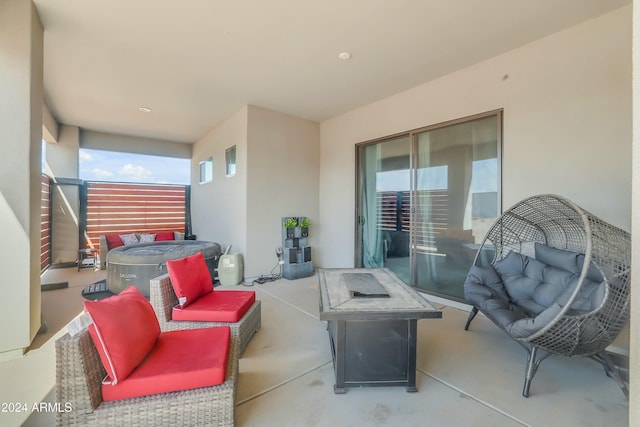 view of patio with an outdoor living space