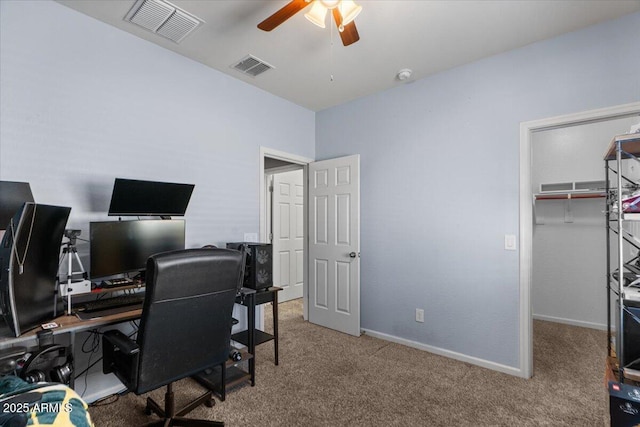 3936 E Narrowleaf Dr, Gilbert, AZ 85298 - office space with a ceiling fan, carpet, and baseboards