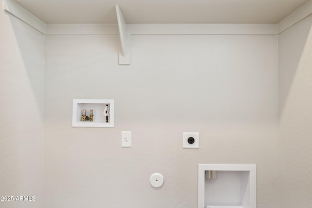 laundry room with hookup for an electric dryer, washer hookup, and laundry area