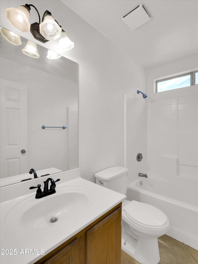 13620 N 82nd Ln, Peoria, AZ 85381 - bathroom featuring vanity, shower / washtub combination, toilet, and tile patterned flooring