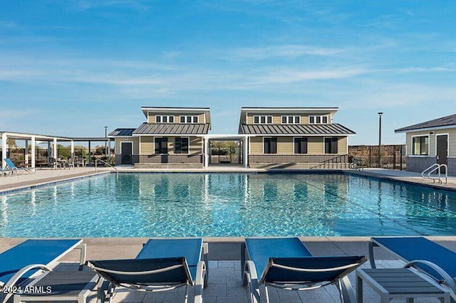 view of pool with a patio area