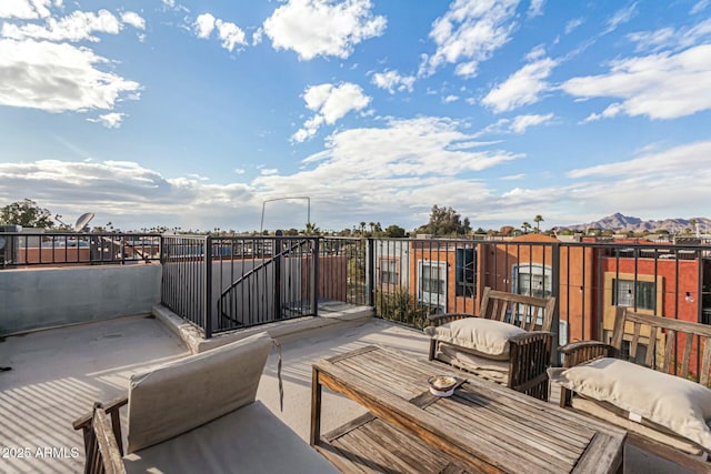 deck with an outdoor living space