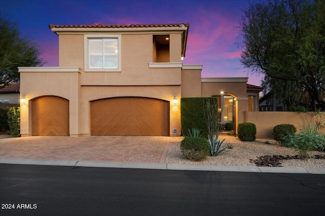 view of front facade with a garage