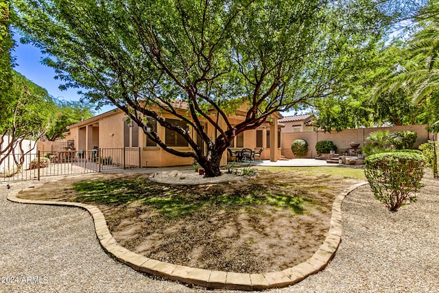 view of yard with a patio area