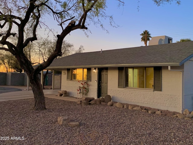 view of ranch-style home