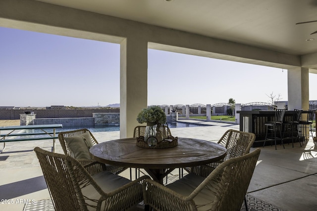 view of patio with outdoor dining space