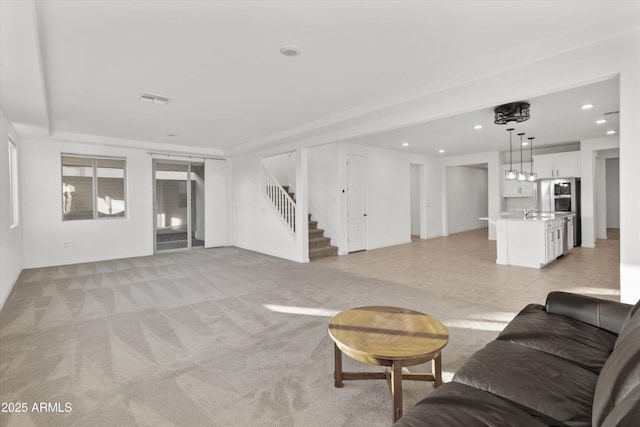 view of carpeted living room