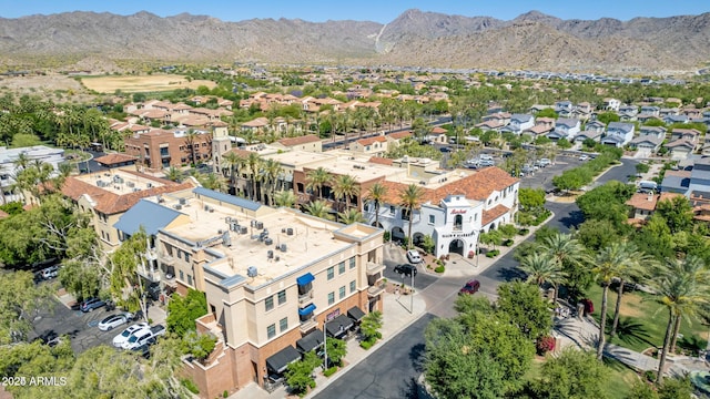 aerial view featuring a mountain view