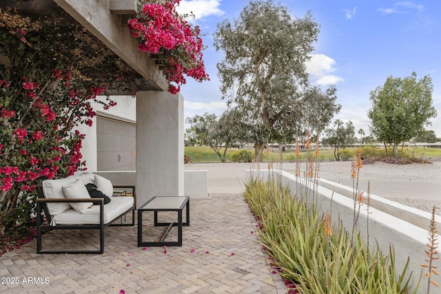 view of patio / terrace with an outdoor hangout area