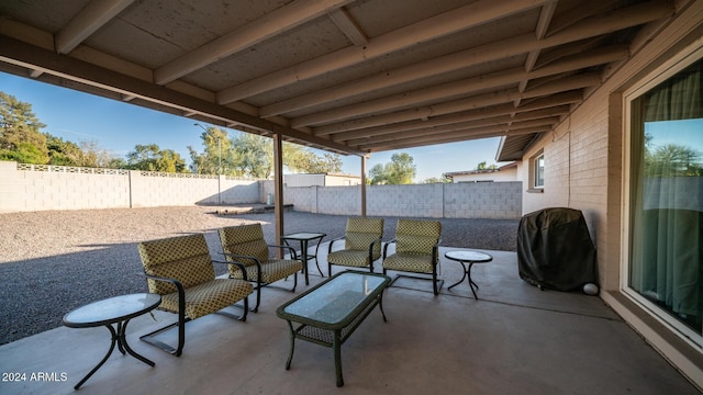 view of patio / terrace featuring grilling area