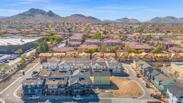 bird's eye view with a residential view and a mountain view