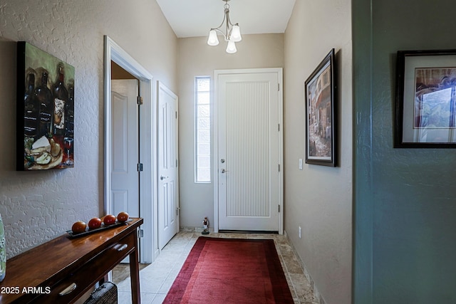 entrance foyer with a textured wall