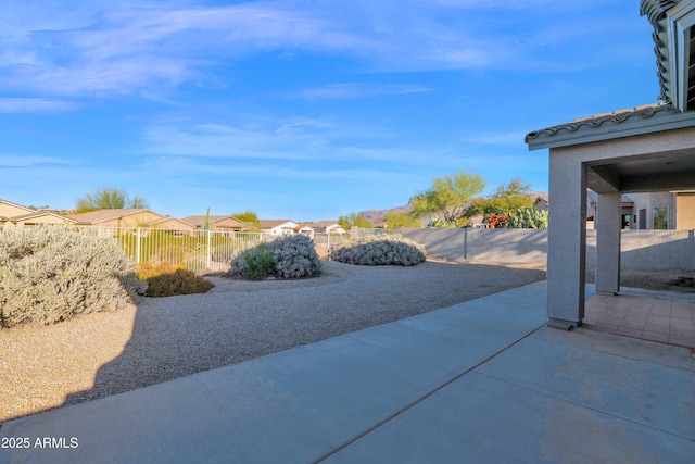 view of yard featuring a patio