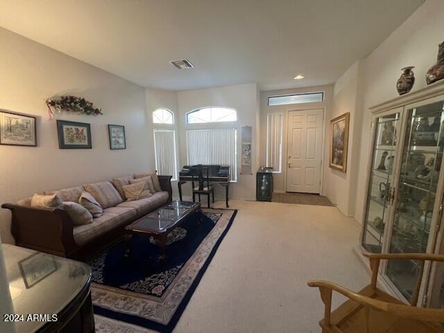 view of carpeted living room