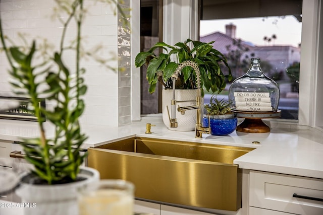 interior details with white cabinetry