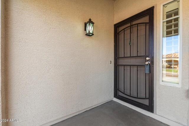 view of doorway to property