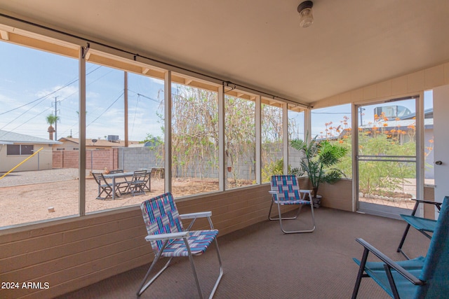 sunroom with a healthy amount of sunlight