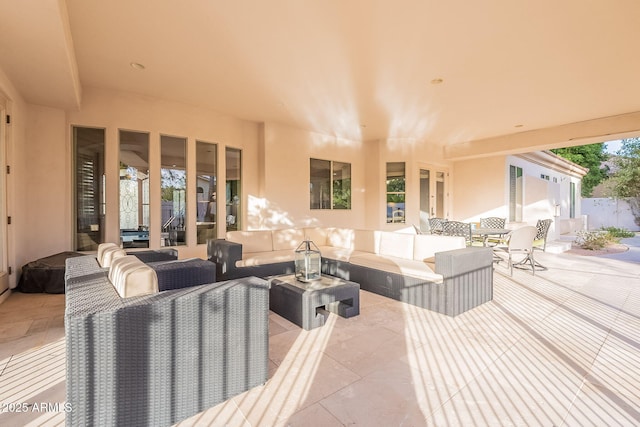 view of patio / terrace with an outdoor hangout area