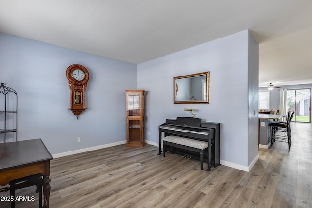 miscellaneous room with hardwood / wood-style flooring