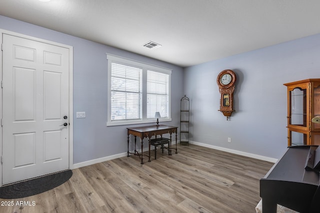 interior space featuring light hardwood / wood-style floors