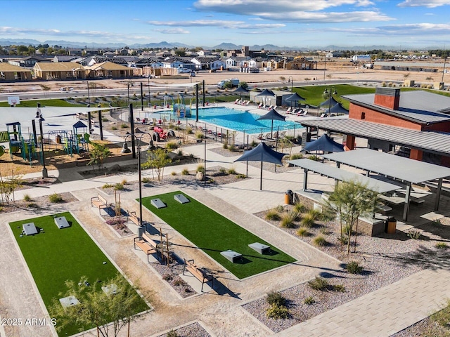 birds eye view of property