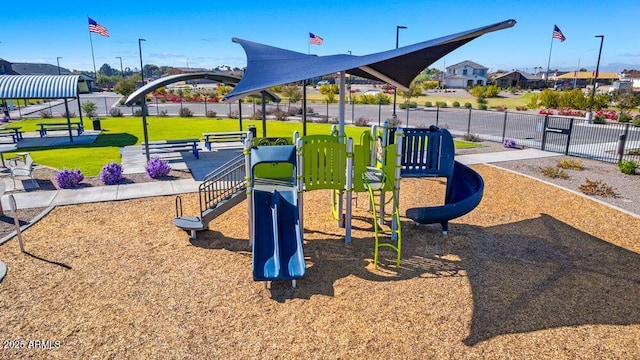 14604 W Sand Hills Rd, Surprise, AZ 85387 - community play area featuring fence and a lawn