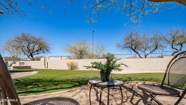 view of patio / terrace featuring a fenced backyard