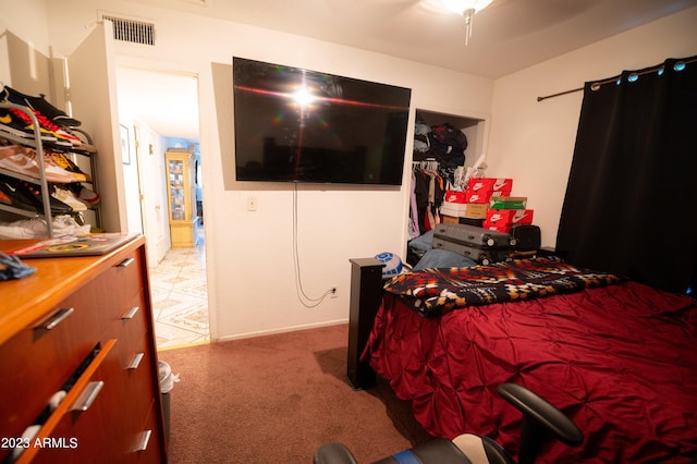 view of carpeted bedroom