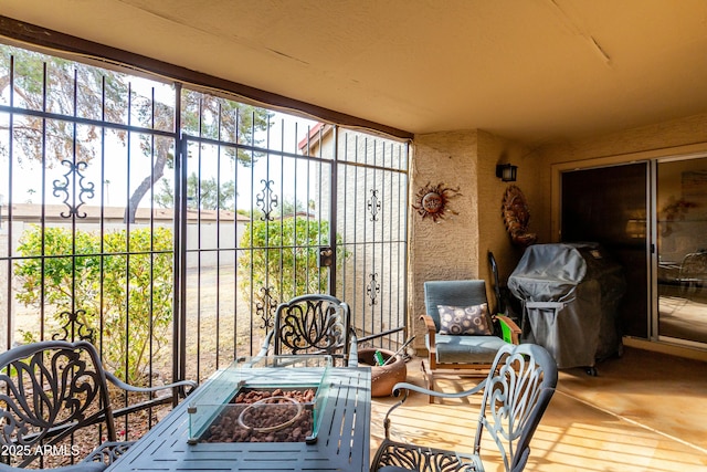 view of sunroom