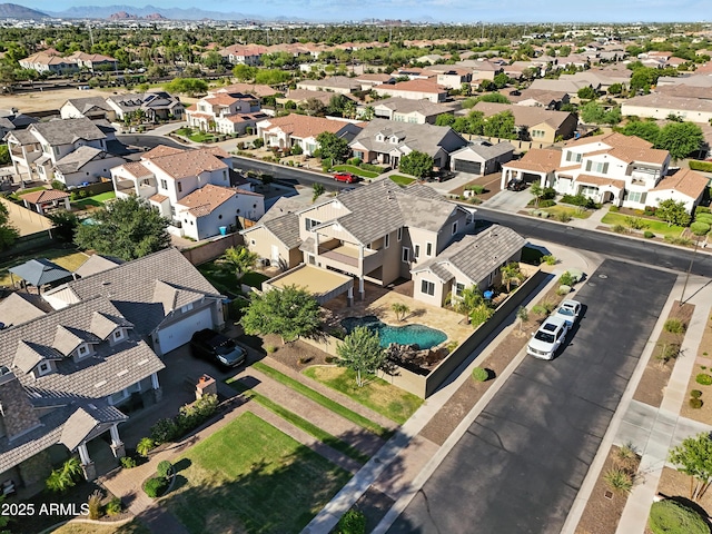 2822 E Constance Way, Phoenix, AZ 85042 - aerial view of residential area with a mountainous background and a pool area