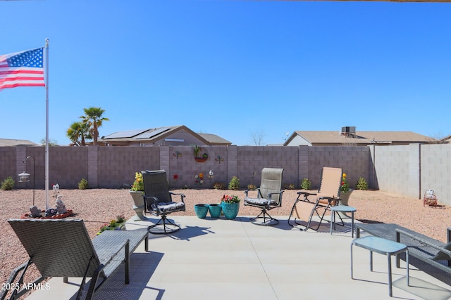 view of patio / terrace with a fenced backyard