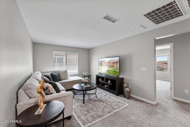 view of carpeted living room