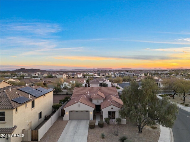 birds eye view of property featuring a residential view