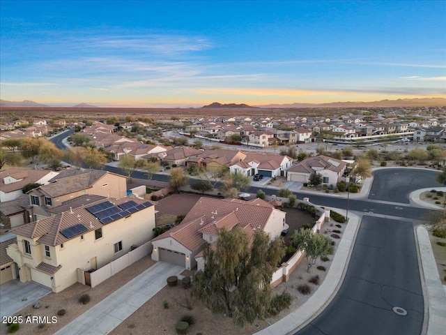 bird's eye view featuring a residential view