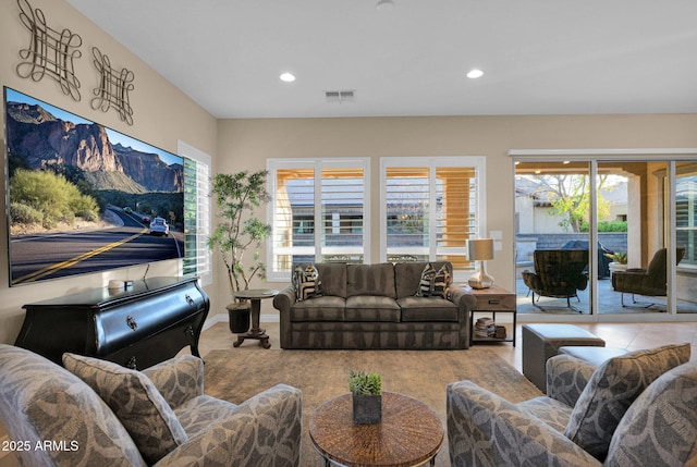 living room with a healthy amount of sunlight