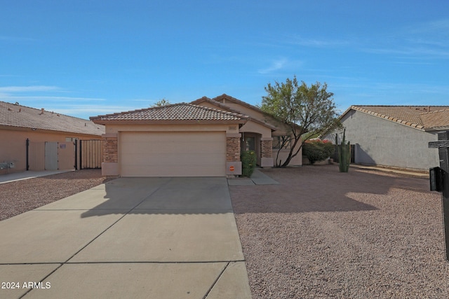 view of front of house featuring a garage