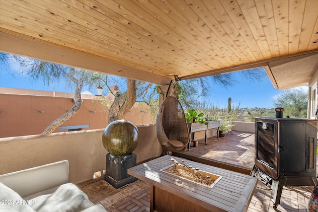 view of patio / terrace featuring a balcony