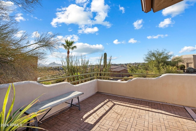 view of patio / terrace with a balcony